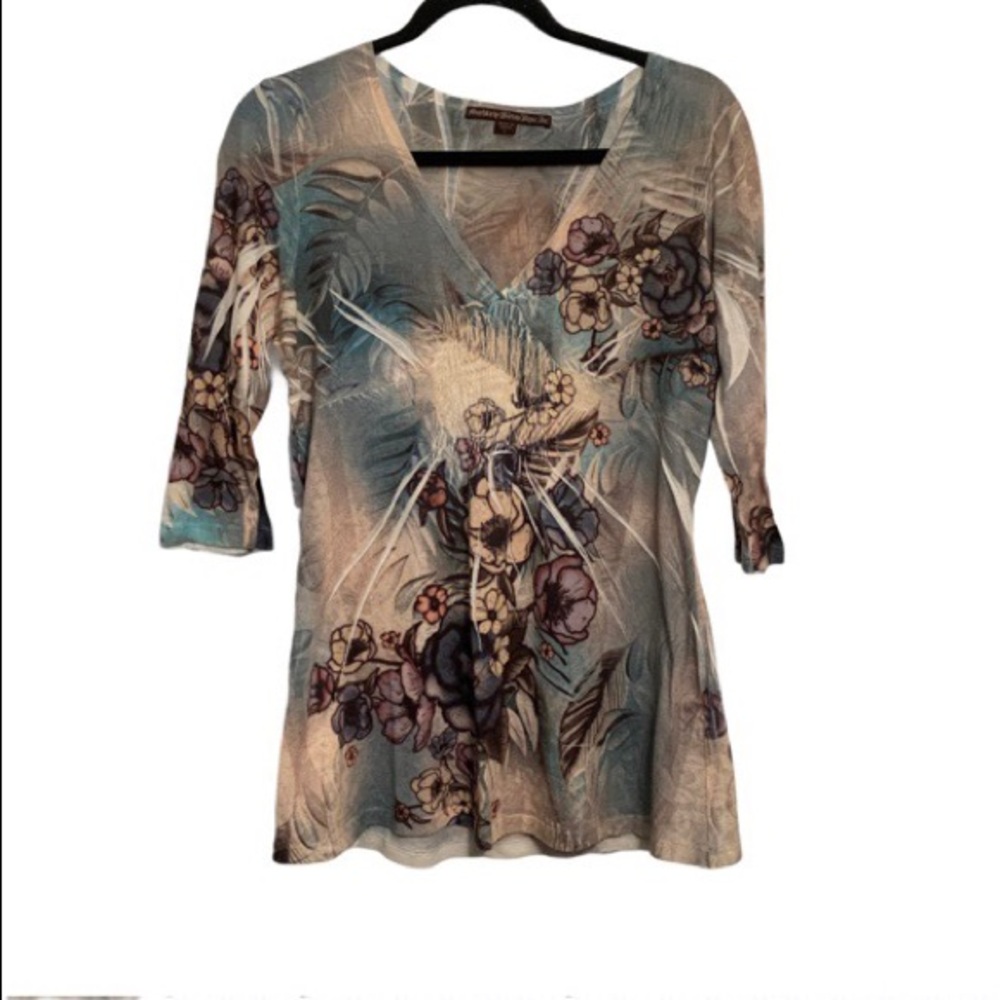 SOLD-MUSHKA BY SIENNA ROSE - multicolor floral blouse